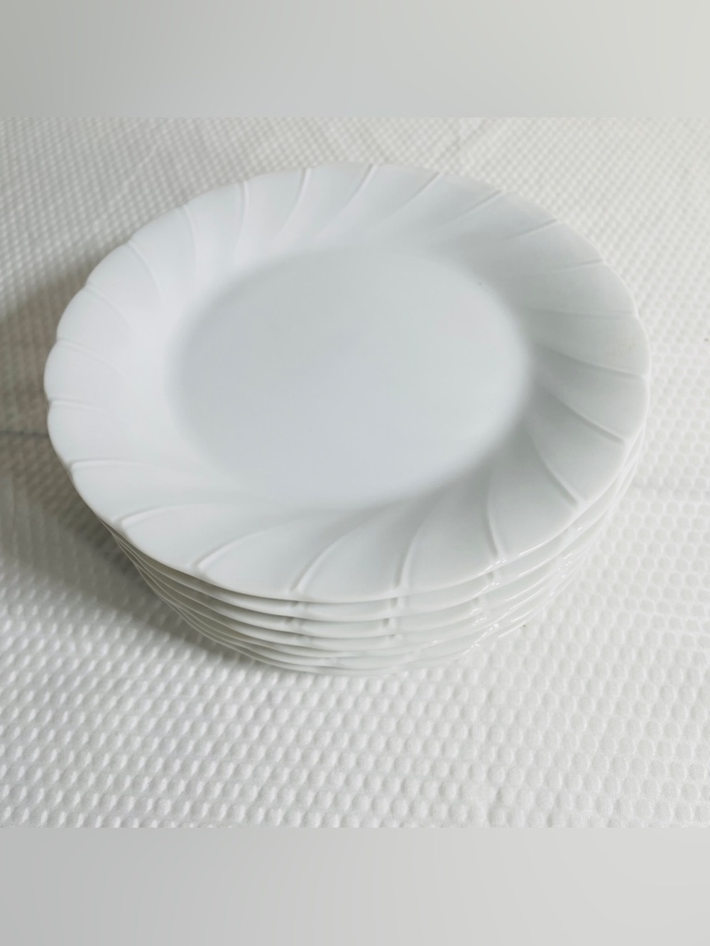 Sheffield Bone White  Porcelain Bread & Butter Plates. Set of 6. Made  in Japan